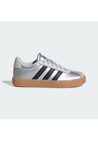Adidas - Buty VL Court 3.0. Kolor: szary, czarny, wielokolorowy. Materiał: zamsz. Sport: turystyka piesza #1