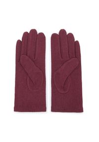 Wittchen - Damskie rękawiczki z puszkiem bordowe. Kolor: czerwony. Materiał: wełna. Wzór: aplikacja. Sezon: jesień, zima. Styl: klasyczny, elegancki #2