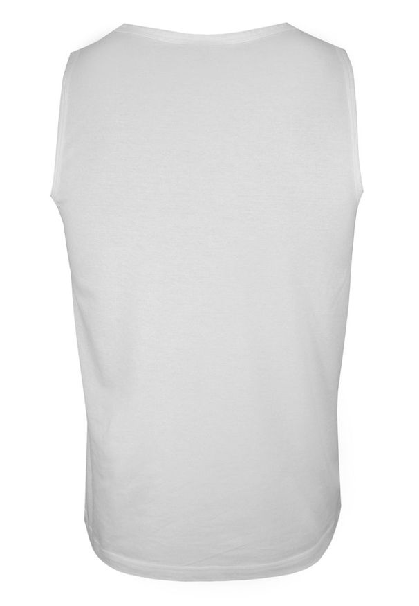 Biały t-shirt Stedman bez rękawów, casualowy, na co dzień