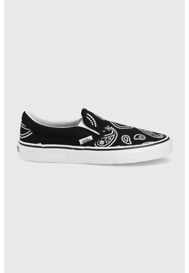 Vans tenisówki UA Classic Slip-On kolor czarny. Nosek buta: okrągły. Zapięcie: bez zapięcia. Kolor: czarny. Materiał: guma