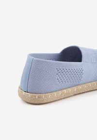 Born2be - Niebieskie Espadryle na Płaskiej Podeszwie z Plecionki Chorisa. Okazja: do pracy, na co dzień. Kolor: niebieski. Materiał: jeans, len. Obcas: na płaskiej podeszwie. Styl: casual #8
