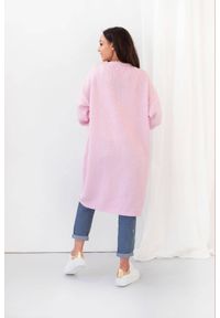 Lemoniade - Elegancki minimalistyczny sweter kardigan jasny róż. Kolor: różowy. Styl: elegancki #4