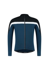 ROGELLI - Koszulka rowerowa męska Rogelli COURSE z długim rękawem, ocieplana. Kolor: wielokolorowy, biały, czarny, niebieski. Długość rękawa: długi rękaw. Długość: długie