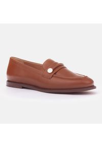 Marco Shoes Loafersy mokasyny skórzane brązowe. Kolor: brązowy. Materiał: skóra #3