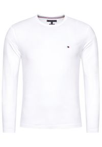 TOMMY HILFIGER - Tommy Hilfiger Longsleeve Logo MW0MW09096 Biały Regular Fit. Kolor: biały. Materiał: bawełna. Długość rękawa: długi rękaw #1