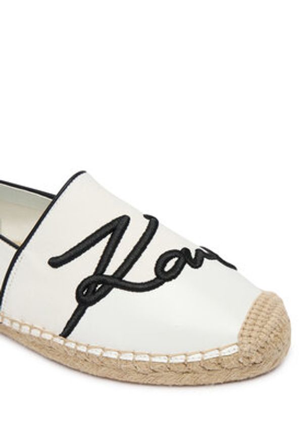 Karl Lagerfeld - KARL LAGERFELD Espadryle Kamini KL80123R Biały. Kolor: biały. Materiał: materiał