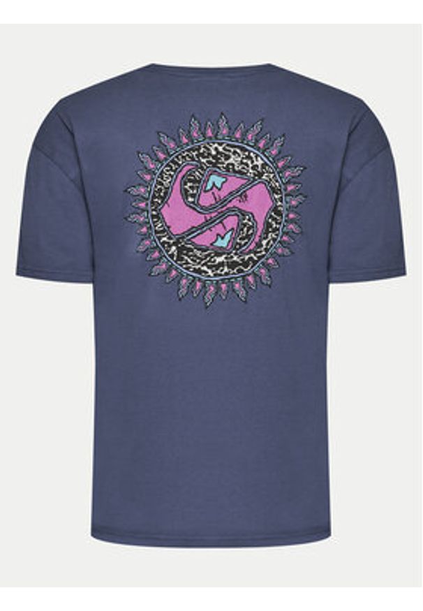 Quiksilver T-Shirt Spin Cycle EQYZT07653 Granatowy Regular Fit. Kolor: niebieski. Materiał: bawełna