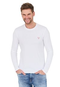 Guess - GUESS Biały męski longsleeve Core Tee, Rozmiar XXL. Kolor: biały. Długość rękawa: długi rękaw #3