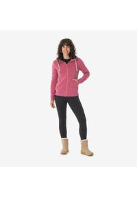 quechua - Bluza turystyczna damska Quechua NH500. Kolor: fioletowy, różowy, wielokolorowy. Materiał: poliester, materiał. Sport: turystyka piesza