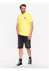 Karl Lagerfeld - KARL LAGERFELD Polo 745022 532221 Żółty Regular Fit. Typ kołnierza: polo. Kolor: żółty. Materiał: bawełna #2