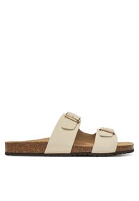 Geox Klapki Brionia D35LSL 00032 C1122 Écru. Materiał: skóra, nubuk