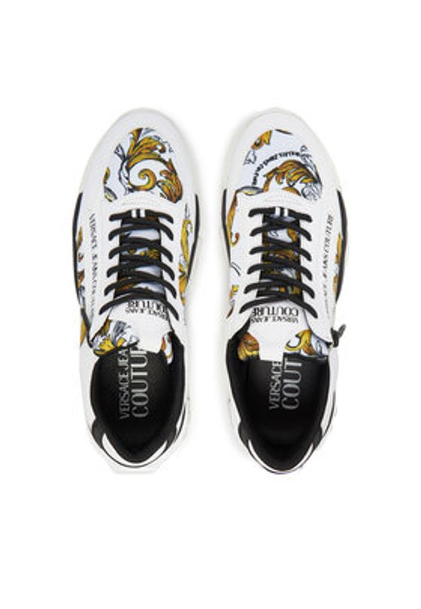Versace Jeans Couture Sneakersy 78YA3SI5 Biały. Kolor: biały. Materiał: materiał