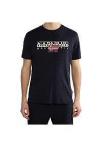 Koszulka męska Napapijri S-Aylmer. Kolor: wielokolorowy, czarny. Sport: turystyka piesza #1