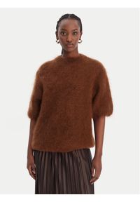 Dixie Sweter M277Y101A Brązowy Relaxed Fit. Kolor: brązowy. Materiał: syntetyk #1