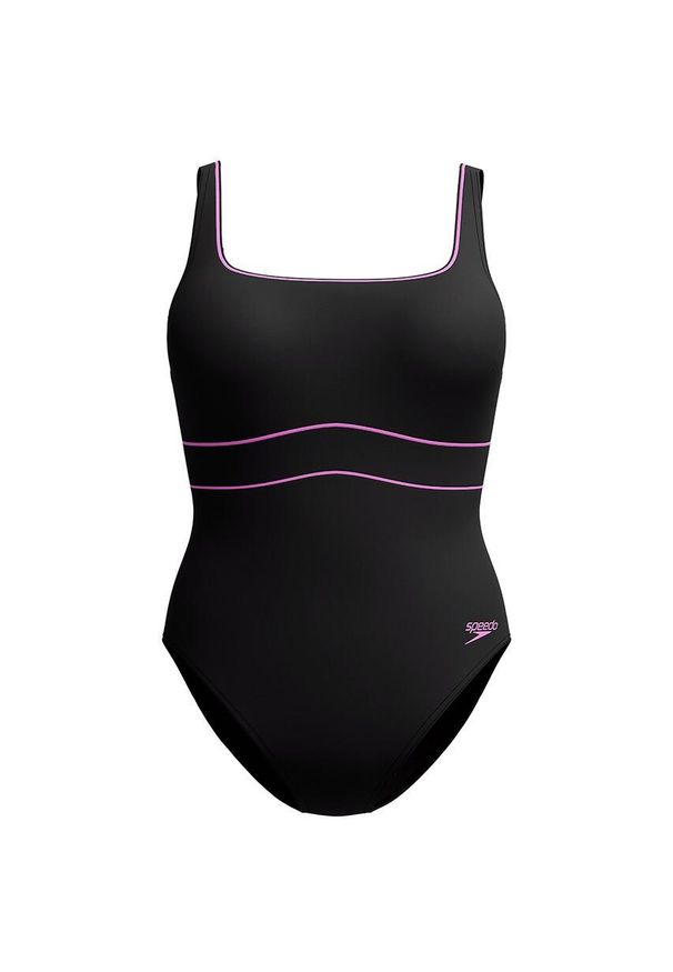 Damski kostium kąpielowy 1-częściowy Speedo Eco New Contour Eclipse 1P. Kolor: wielokolorowy, czarny, różowy