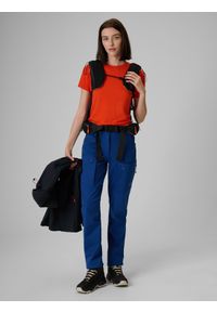 4f - 4F Spodnie trekkingowe softshell membrana 8000 damskie - granatowe S. Kolor: niebieski. Materiał: softshell. Sezon: lato. Sport: turystyka piesza #1