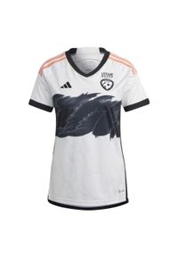 Adidas - Latvia Women's Team 23 Away Jersey. Kolor: biały. Materiał: jersey. Sport: piłka nożna