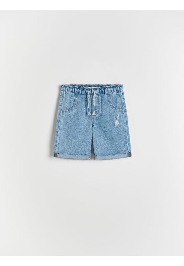 Reserved - Jeansowe szorty - niebieski. Kolor: niebieski. Materiał: jeans