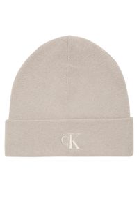 Calvin Klein Czapka LV04D8020G Beżowy. Kolor: beżowy. Materiał: wiskoza, materiał