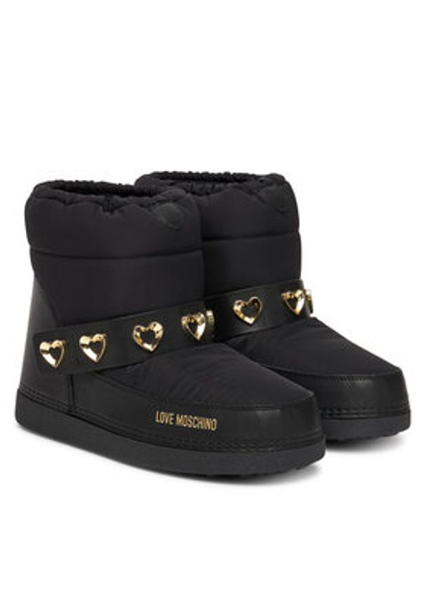 Love Moschino - LOVE MOSCHINO Śniegowce JA24182G1NISD00A Czarny. Kolor: czarny. Materiał: materiał