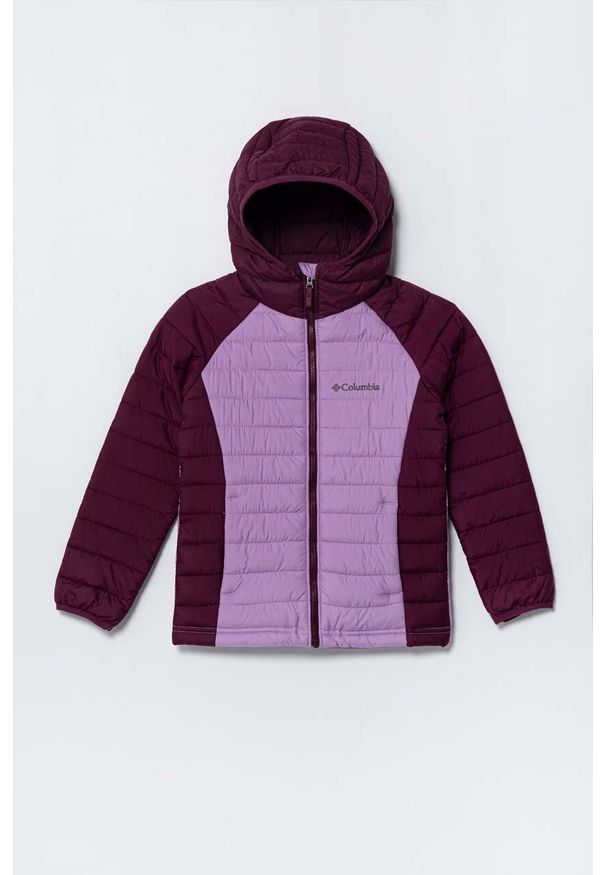 columbia - Columbia kurtka dziecięca kolor fioletowy. Kolor: fioletowy. Długość rękawa: raglanowy rękaw. Sezon: zima