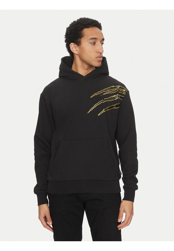 Plein Sport Bluza SAEC MJB3588 STE001N Czarny Relaxed Fit. Kolor: czarny. Materiał: bawełna. Styl: sportowy