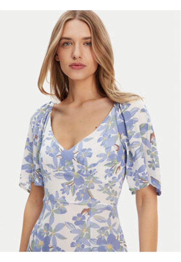 Roxy Sukienka letnia Mercado Mini Crepe ERJWD03868 Biały Regular Fit. Kolor: biały. Materiał: wiskoza. Sezon: lato. Długość: mini