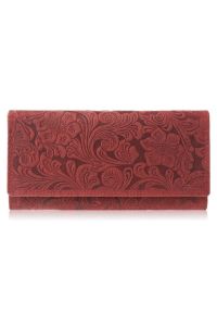 Portfel skórzany vintage PAOLO PERUZZI T-25-RD czerwony. Kolor: czerwony. Materiał: skóra #1