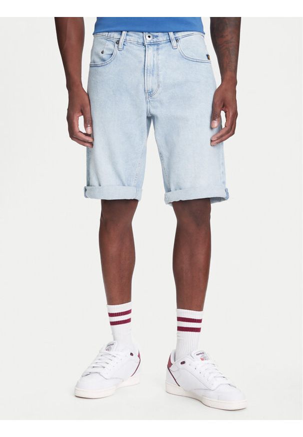 G-Star RAW - G-Star Raw Szorty jeansowe Mosa D24430-D549 Niebieski Regular Fit. Kolor: niebieski. Materiał: bawełna