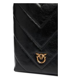 Pinko - PINKO Torebka Flat Satchel AI 25-26 PCPL 105352 A2W2 Czarny. Kolor: czarny. Materiał: skórzane #5