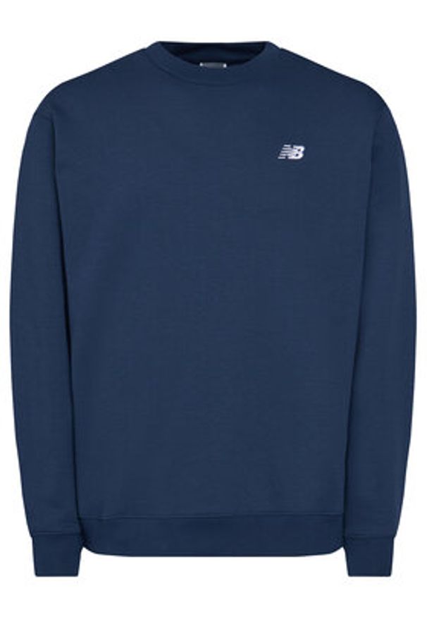 New Balance Bluza Small Logo MT41507 Granatowy Relaxed Fit. Kolor: niebieski. Materiał: syntetyk, bawełna