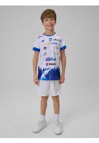 4f - 4F Koszulka meczowa replika domowa z sezonu 2025/26 dziecięca 4F x Ślepsk Suwałki - biała 158/164 (12-14 lat). Okazja: do domu. Kolor: biały. Materiał: dzianina, materiał. Wzór: nadruk. Sezon: lato. Styl: młodzieżowy #2