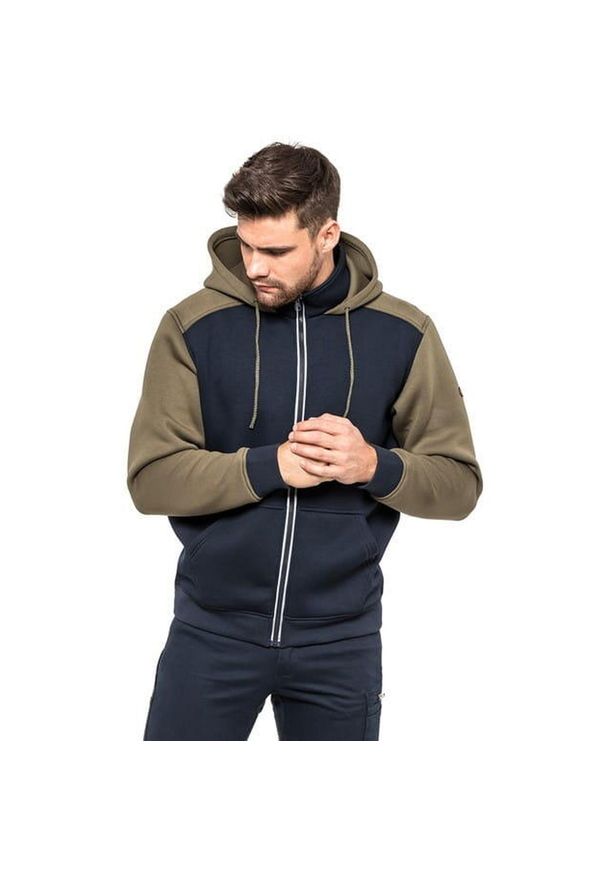 Bluza piankowa HELBOS AVACORE w kolorze granatowo-oliwkowym. Kolor: wielokolorowy, niebieski, zielony