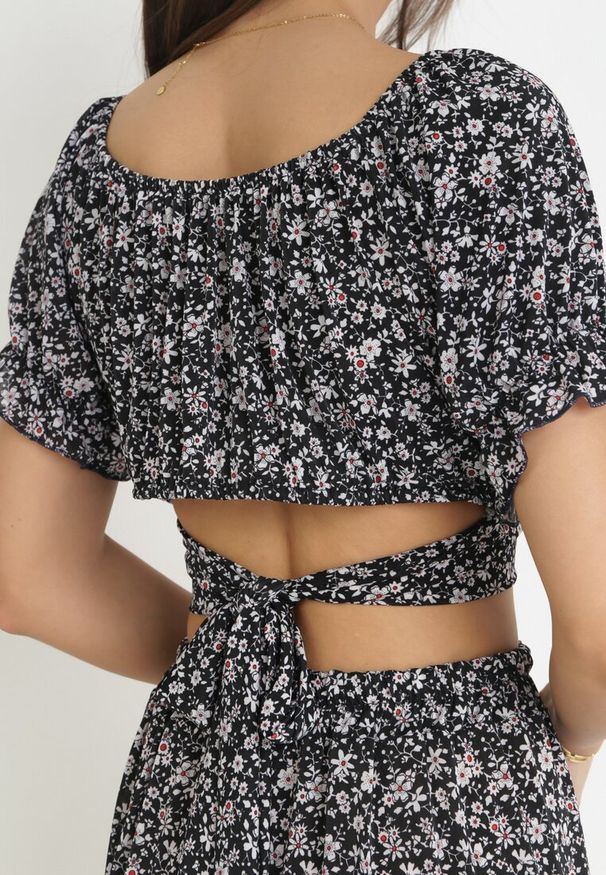 Born2be - Czarny Komplet 2-częściowy z Topem i Spódnicą Dauton. Kolor: czarny