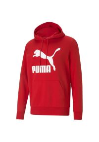 Bluza dresowa męska Puma CLASSICS LOGO RR. Kolor: czerwony. Materiał: dresówka