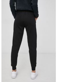 Kappa spodnie damskie kolor czarny gładkie. Kolor: czarny. Materiał: dzianina. Wzór: gładki #3