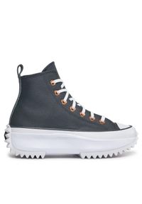 Converse Sneakersy Run Star Hike Platform Metallic & Leather A04183C Czarny. Kolor: czarny. Materiał: skóra. Obcas: na platformie. Sport: bieganie #1
