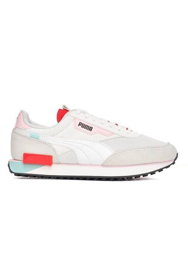 Buty do chodzenia męskie Puma Future Rider Neon Play. Zapięcie: sznurówki. Kolor: szary, wielokolorowy, biały. Materiał: syntetyk, materiał, tkanina. Szerokość cholewki: normalna. Sport: turystyka piesza