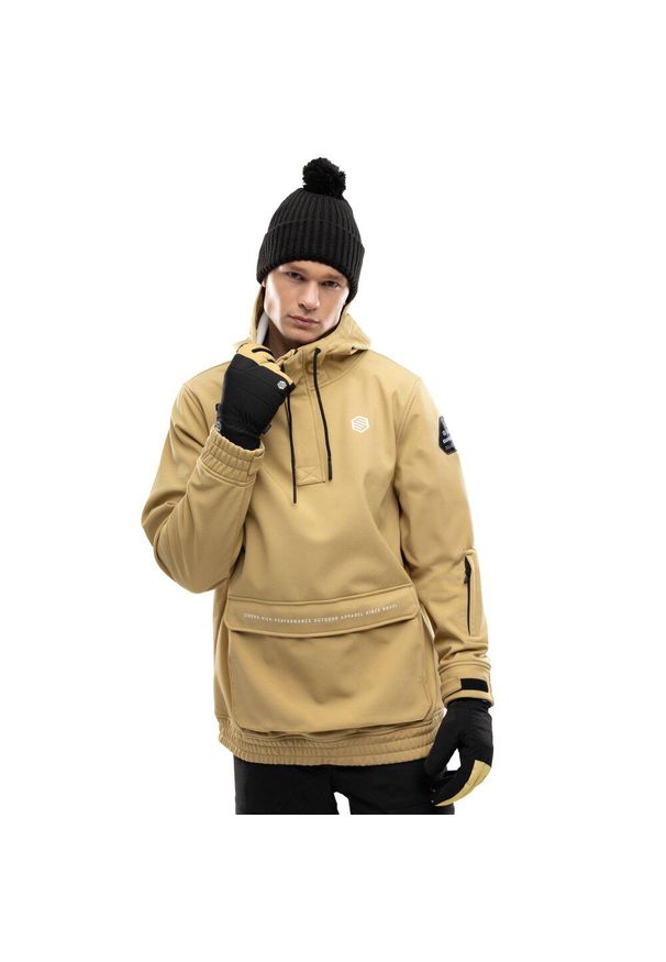SIROKO - Męska kurtka snowboardowa Sporty zimowe Siroko W3 Kamui. Kolor: beżowy. Materiał: softshell, materiał. Sezon: zima. Sport: snowboard