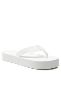 Calvin Klein Jeans Japonki Flatform Flipflop Jelly YW0YW01398 Biały. Kolor: biały. Materiał: materiał