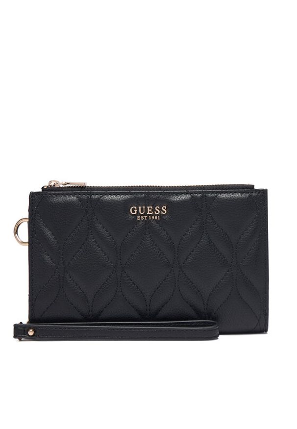 Guess Portfel Maxine Slg SWQG97 33157 Czarny. Kolor: czarny. Materiał: skóra