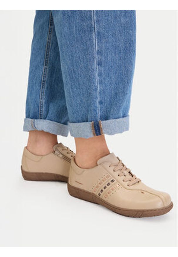 Go Soft Sneakersy CEO-WI23-COMFORT-04 Beżowy. Kolor: beżowy. Materiał: skóra