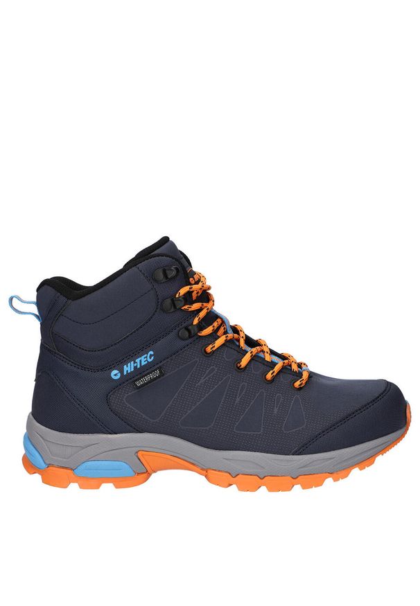 Hi-tec - Buty trekkingowe męskie Hi-Tec Raven Mid Wp. Kolor: niebieski. Materiał: materiał, syntetyk. Szerokość cholewki: normalna