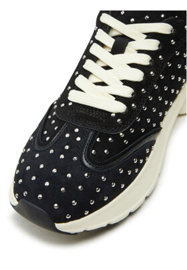 Tory Burch Sneakersy Good Luck Studded Trainer 161961 Czarny. Kolor: czarny. Materiał: zamsz, skóra