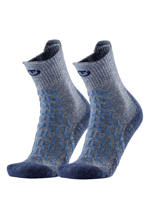 Skarpety trekkingowe dla kobieta Therm-ic Trekking UltraCool Linen Crew Lady. Kolor: szary, niebieski, wielokolorowy. Materiał: len. Sport: turystyka piesza