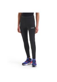 Diadora - Spodnie dresowe męskie DIADORA RUNNING TIGHTS. Kolor: czarny. Materiał: dresówka. Sport: bieganie