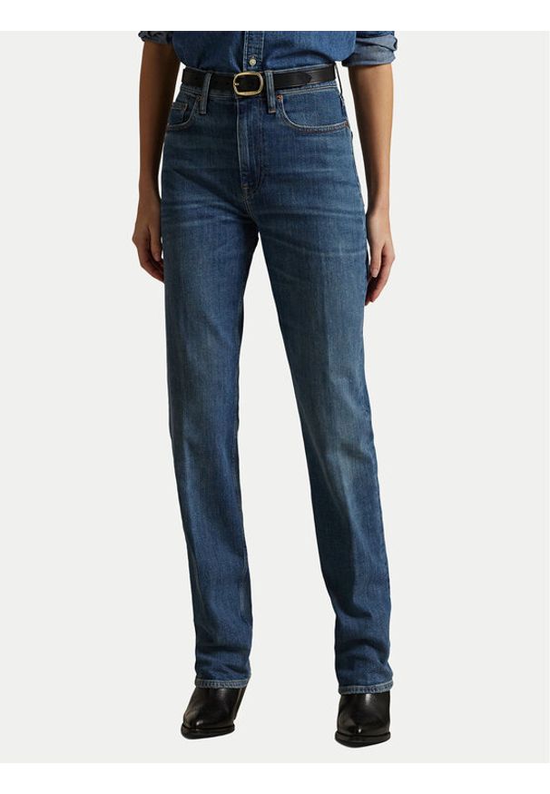 Polo Ralph Lauren Jeansy 211969392001 Granatowy Straight Fit. Kolor: niebieski
