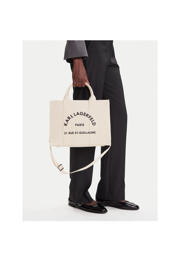 Karl Lagerfeld - Torebka KARL LAGERFELD. Kolor: beżowy