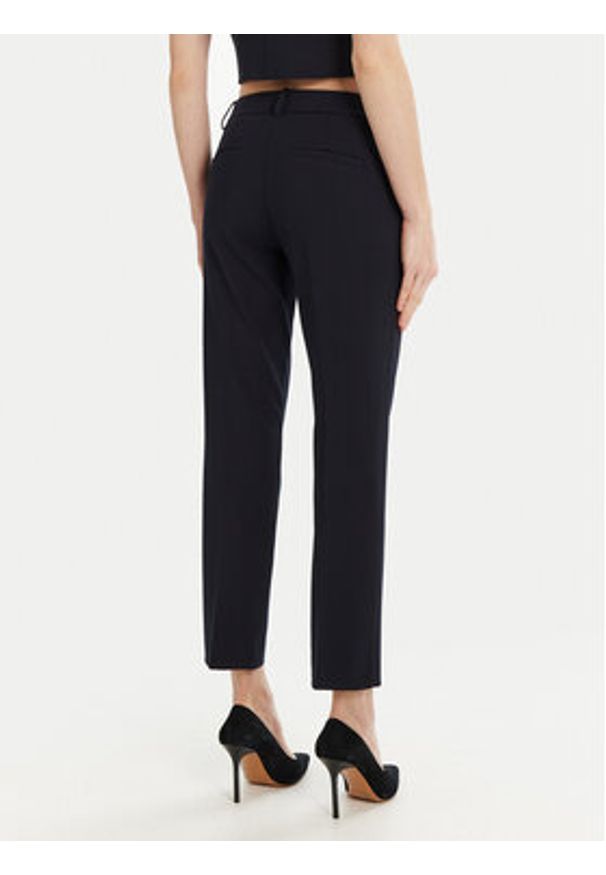 Marella Chinosy Dotto 2513781014 Granatowy Slim Fit. Kolor: niebieski. Materiał: wiskoza, syntetyk