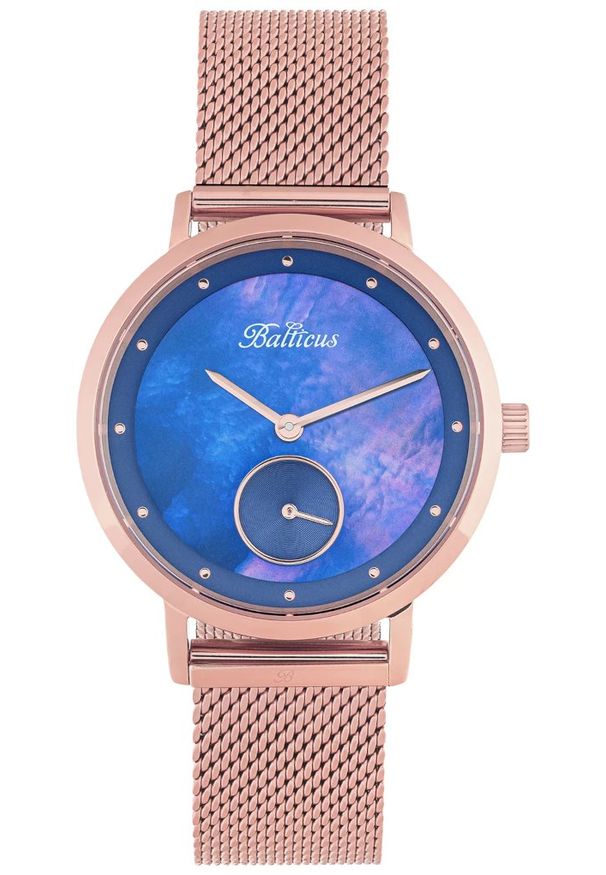 Zegarek Damski BALTICUS New Rose Gold Night Blue Pearl Sky BLT-BALNSRNBL. Materiał: mesh. Styl: klasyczny